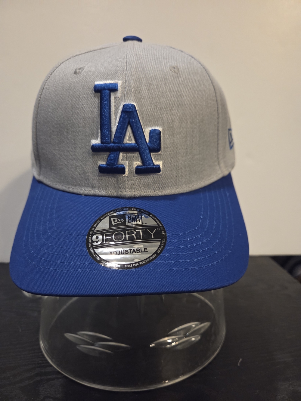 New Era LA Dodgers 9FORTY Gray and Royal Blue Adjustable Hat